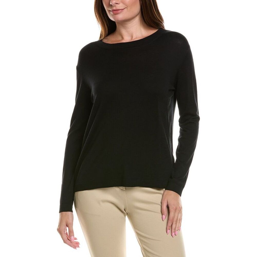 Max Mara Womens Mm By  Arca Silk-Blend Sweater, Black